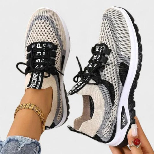 Women's Orthopaedic Breathable Mesh Lace-Up Trainers