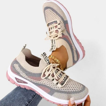Women's Orthopaedic Breathable Mesh Lace-Up Trainers