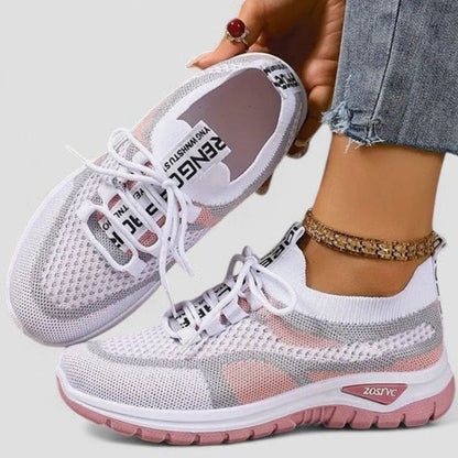Women's Orthopaedic Breathable Mesh Lace-Up Trainers