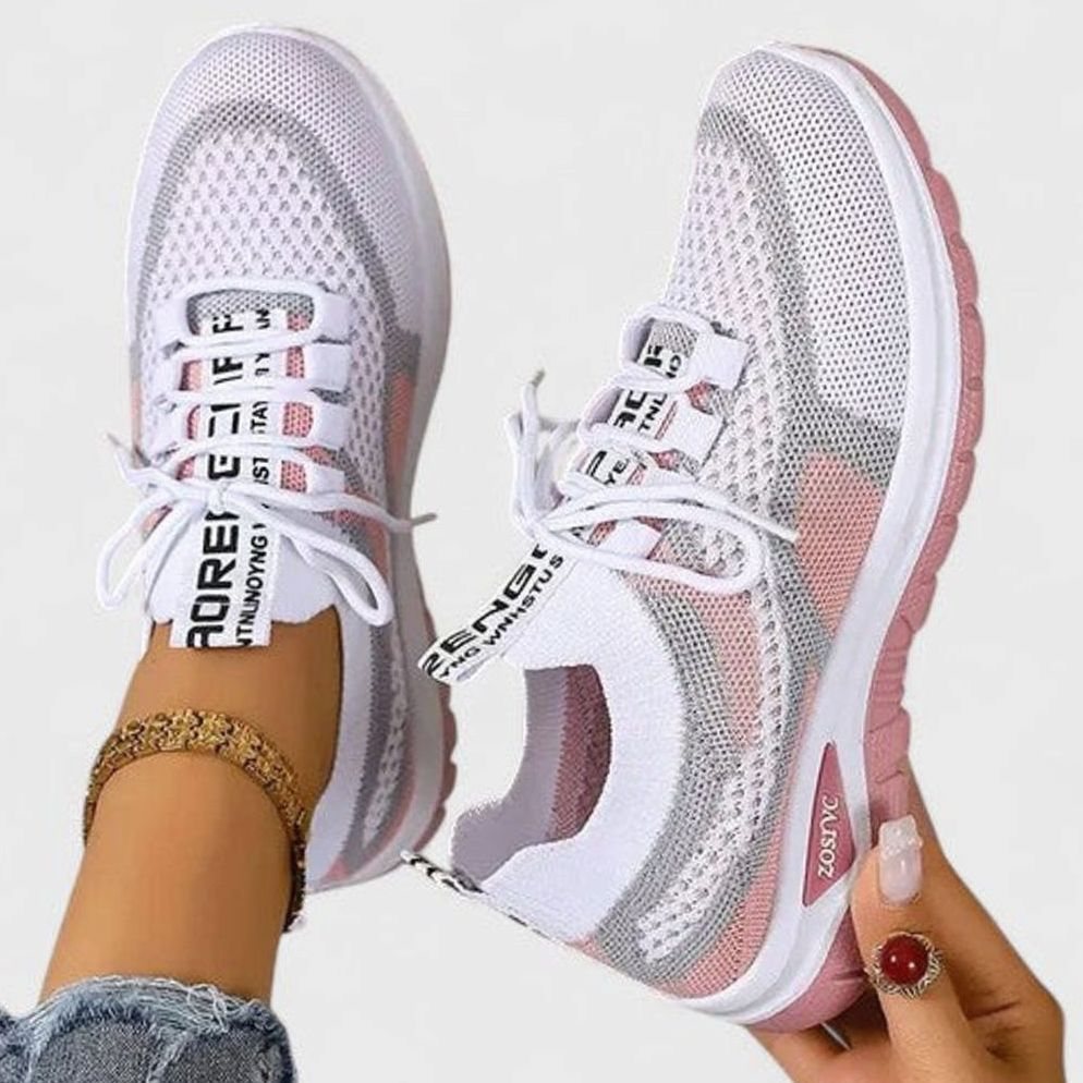 Women's Orthopaedic Breathable Mesh Lace-Up Trainers