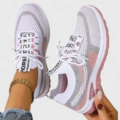 Women's Orthopaedic Breathable Mesh Lace-Up Trainers
