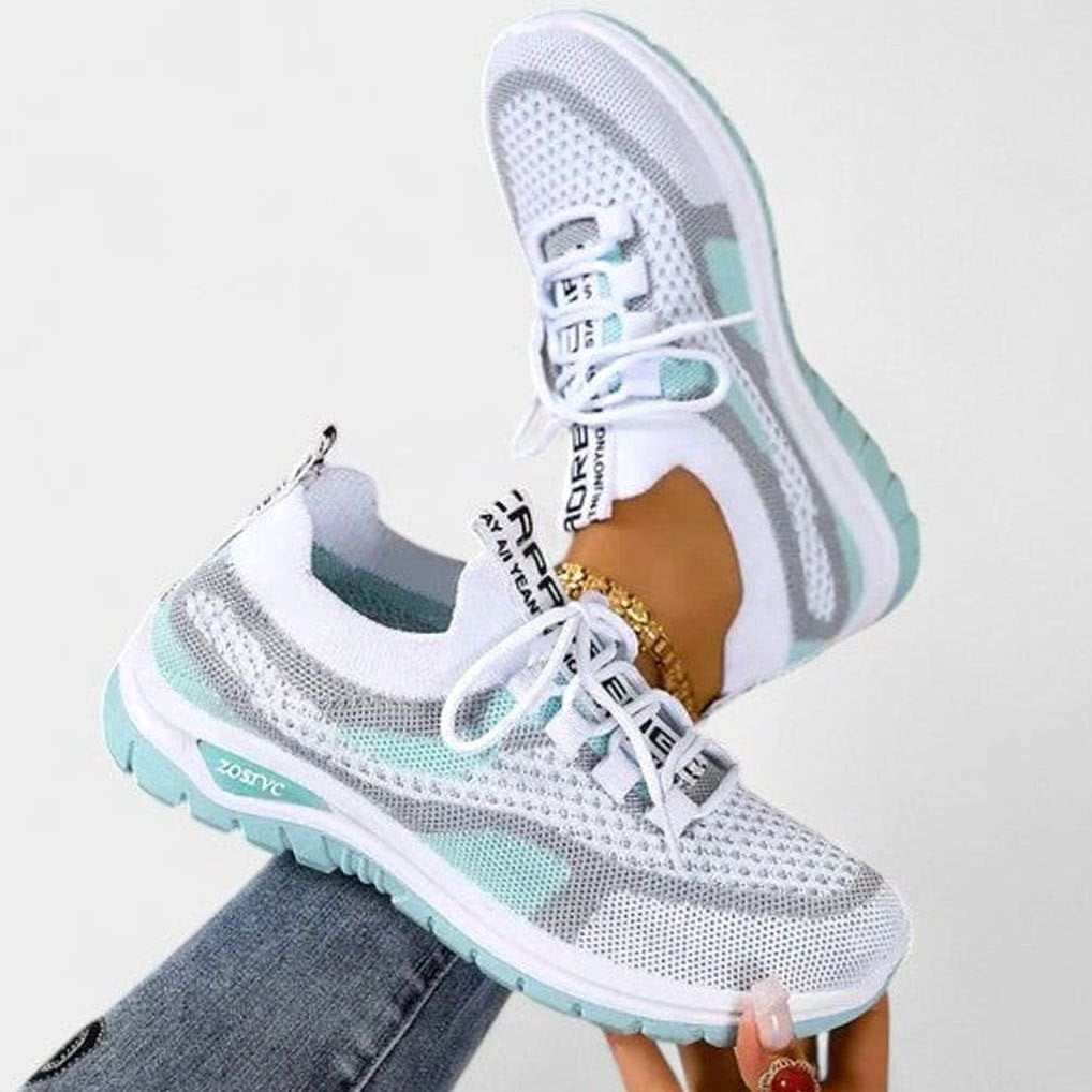 Women's Orthopaedic Breathable Mesh Lace-Up Trainers