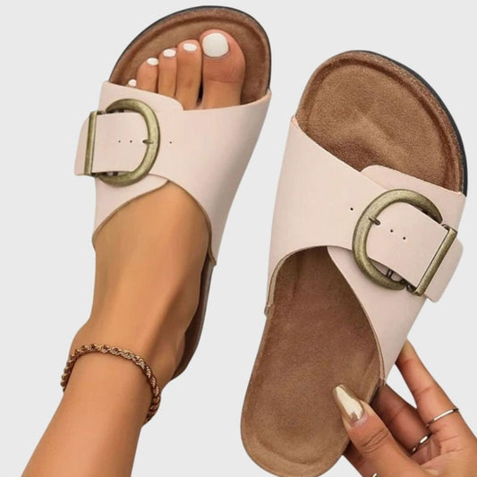 Women's Orthopaedic Buckle-Strap Slide Sandals