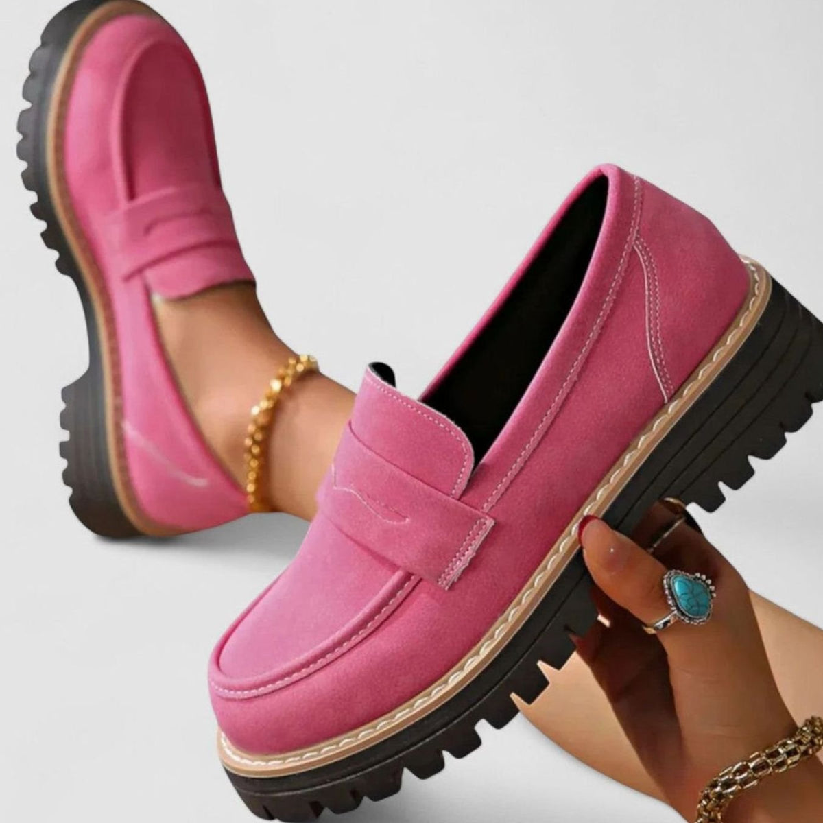 Women's Orthopaedic Chunky-Sole Penny Loafers