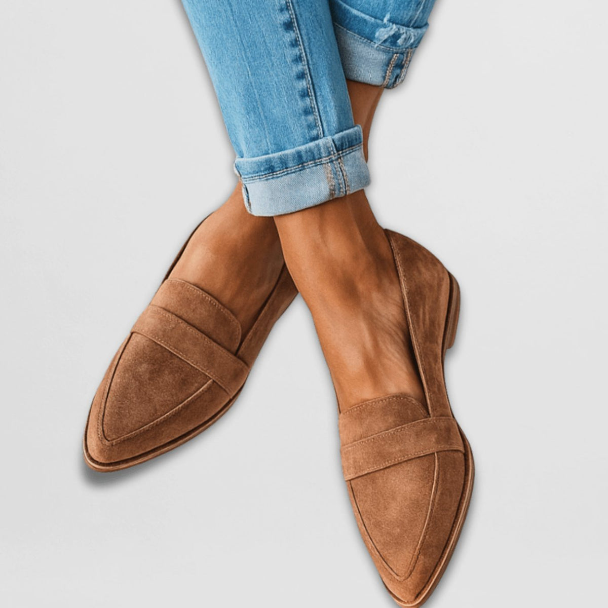 Women's Orthopaedic Suede-Look Pointed-Toe Loafers