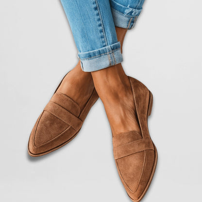 Women's Orthopaedic Suede-Look Pointed-Toe Loafers