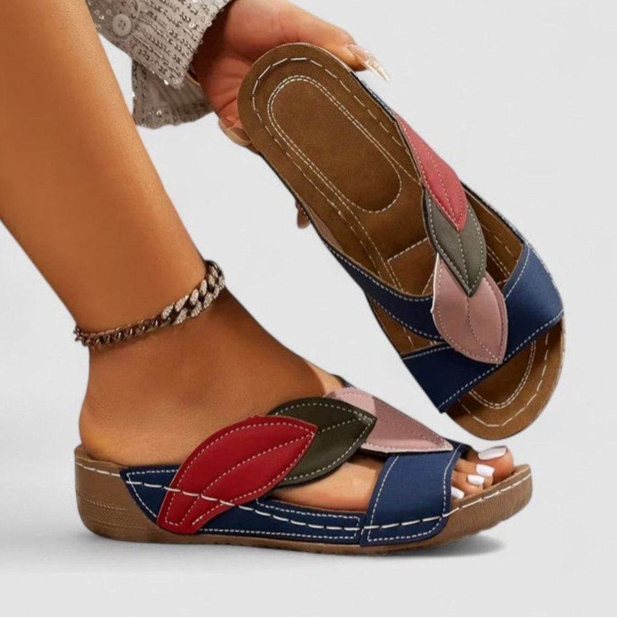 Women's Orthopaedic Cushioned Wedge Sandals with Arch Support