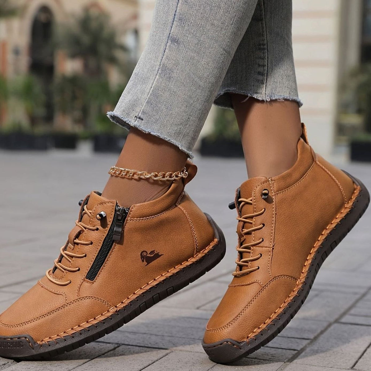 Women's Orthopaedic Wide-Fit Lace-Up Ankle Boots
