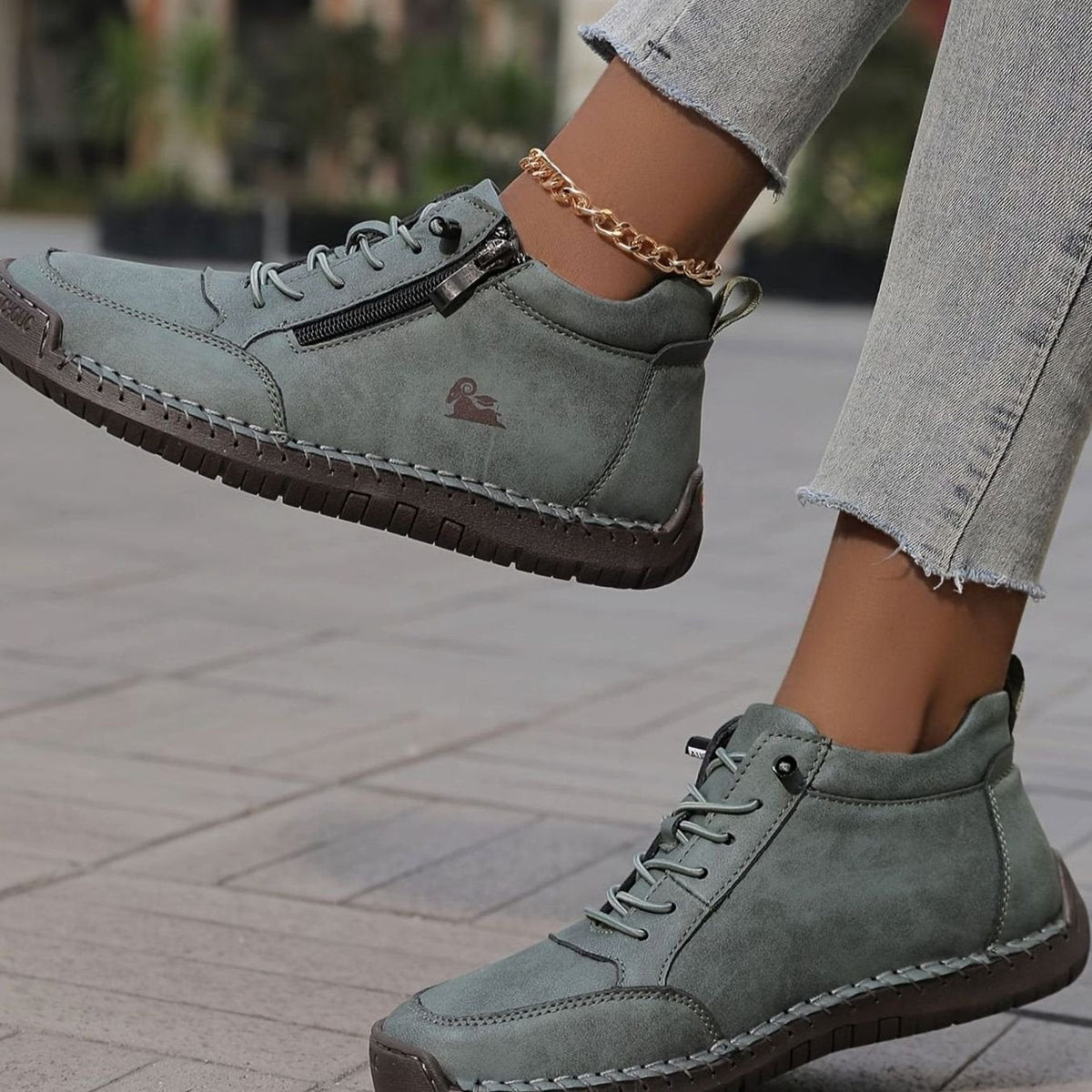 Women's Orthopaedic Wide-Fit Lace-Up Ankle Boots