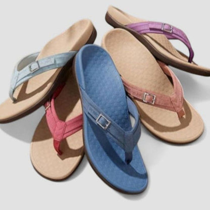Women's Orthopaedic Buckle Toe-Post Sandals with Arch Support