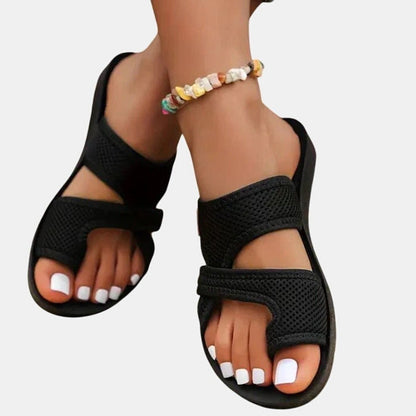 Women's Orthopaedic Cross-Strap Flat Sandals with Arch Support