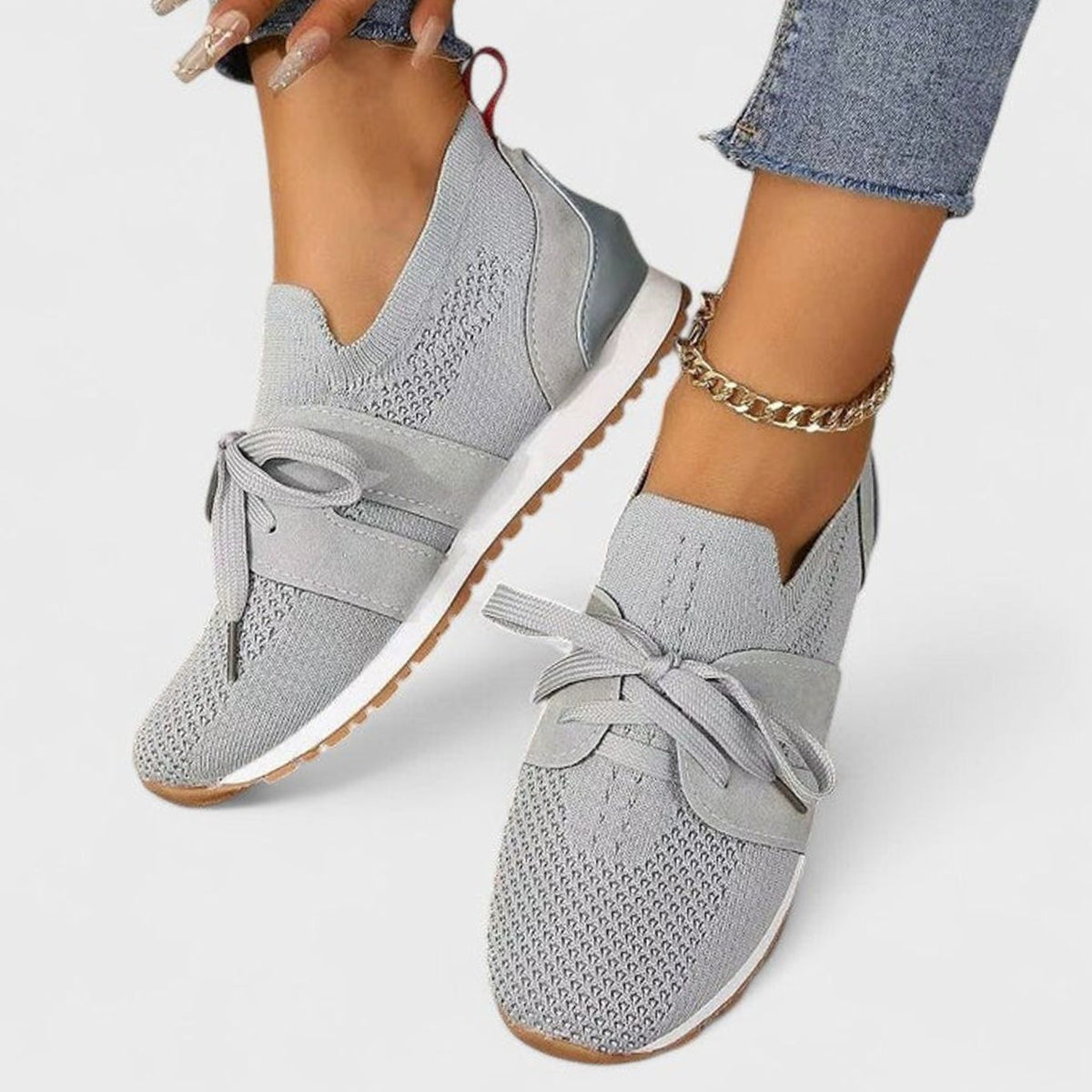 Women's Orthopaedic Breathable Knit Slip-On Trainers