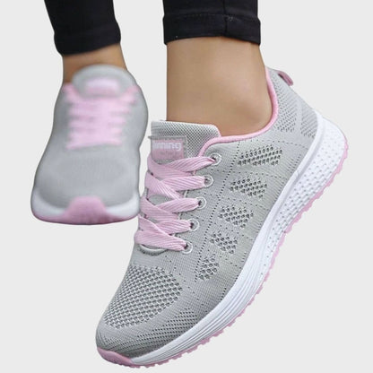 Women's Orthopaedic Cushioned Knit Lace-Up Trainers