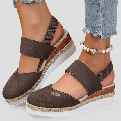 Women's Orthopaedic Espadrille Wedge Slingback Sandals