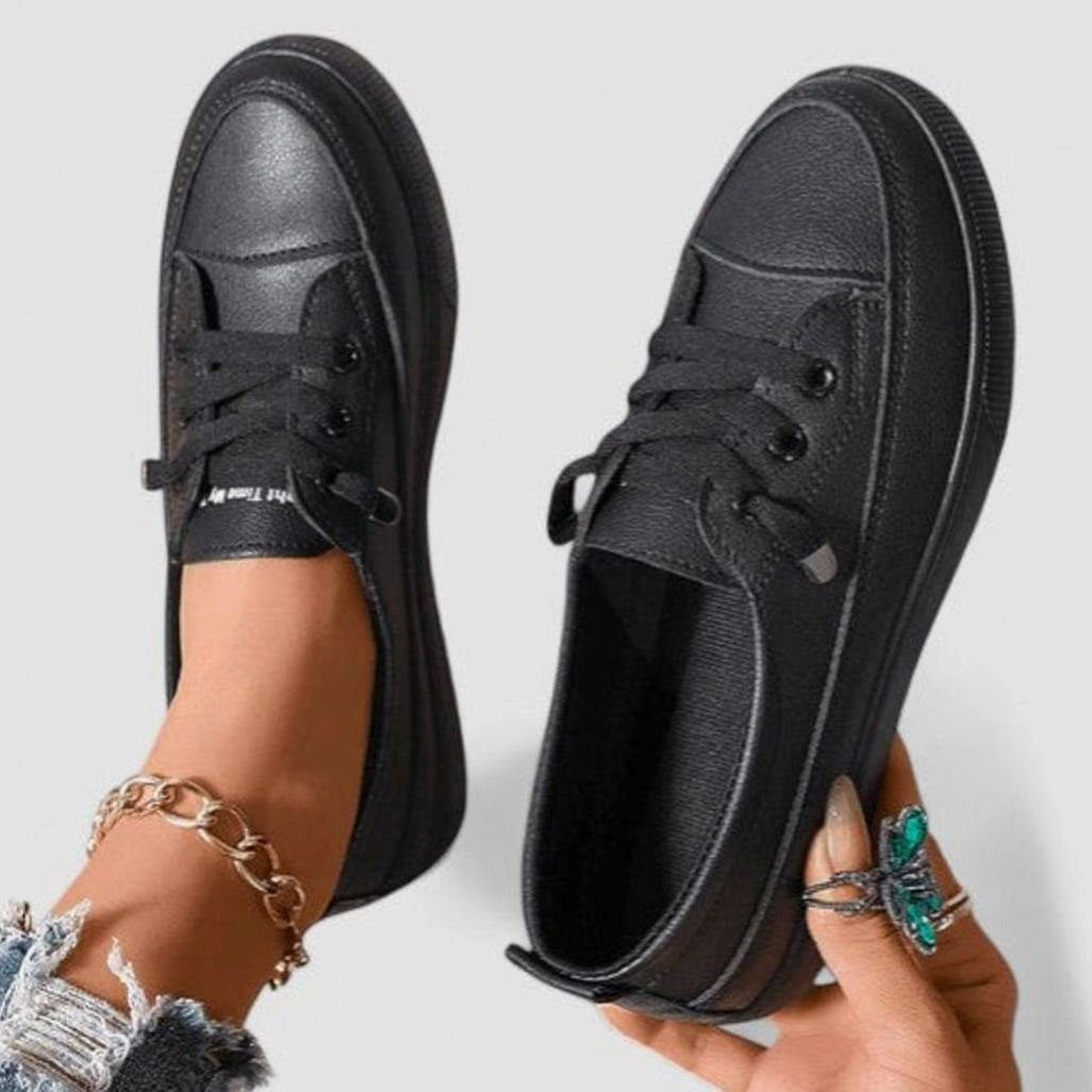 Women's Orthopaedic Lace-Up Flatform Trainers