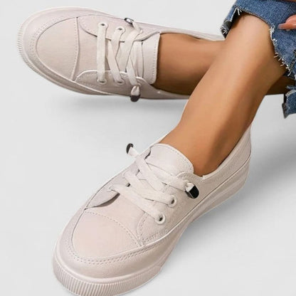 Women's Orthopaedic Lace-Up Flatform Trainers