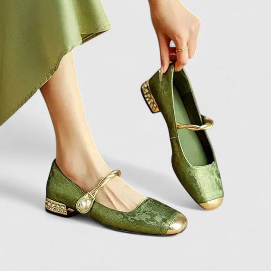 Women's Orthopaedic Low-Heel Square-Toe Mary Jane Shoes