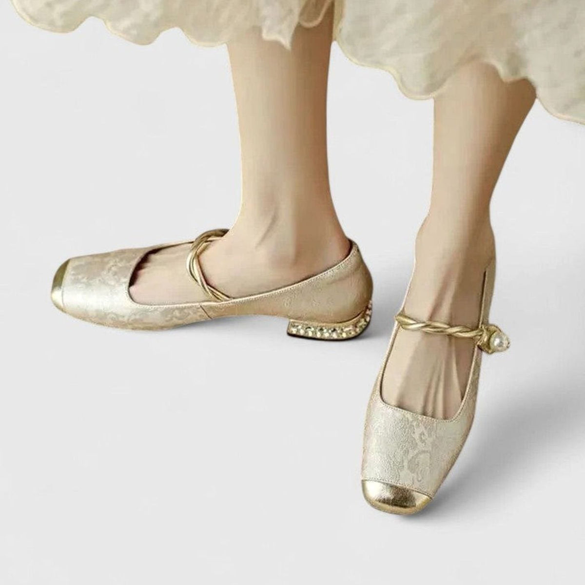Women's Orthopaedic Low-Heel Square-Toe Mary Jane Shoes
