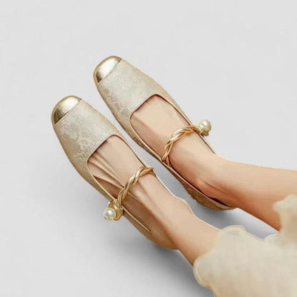 Women's Orthopaedic Low-Heel Square-Toe Mary Jane Shoes