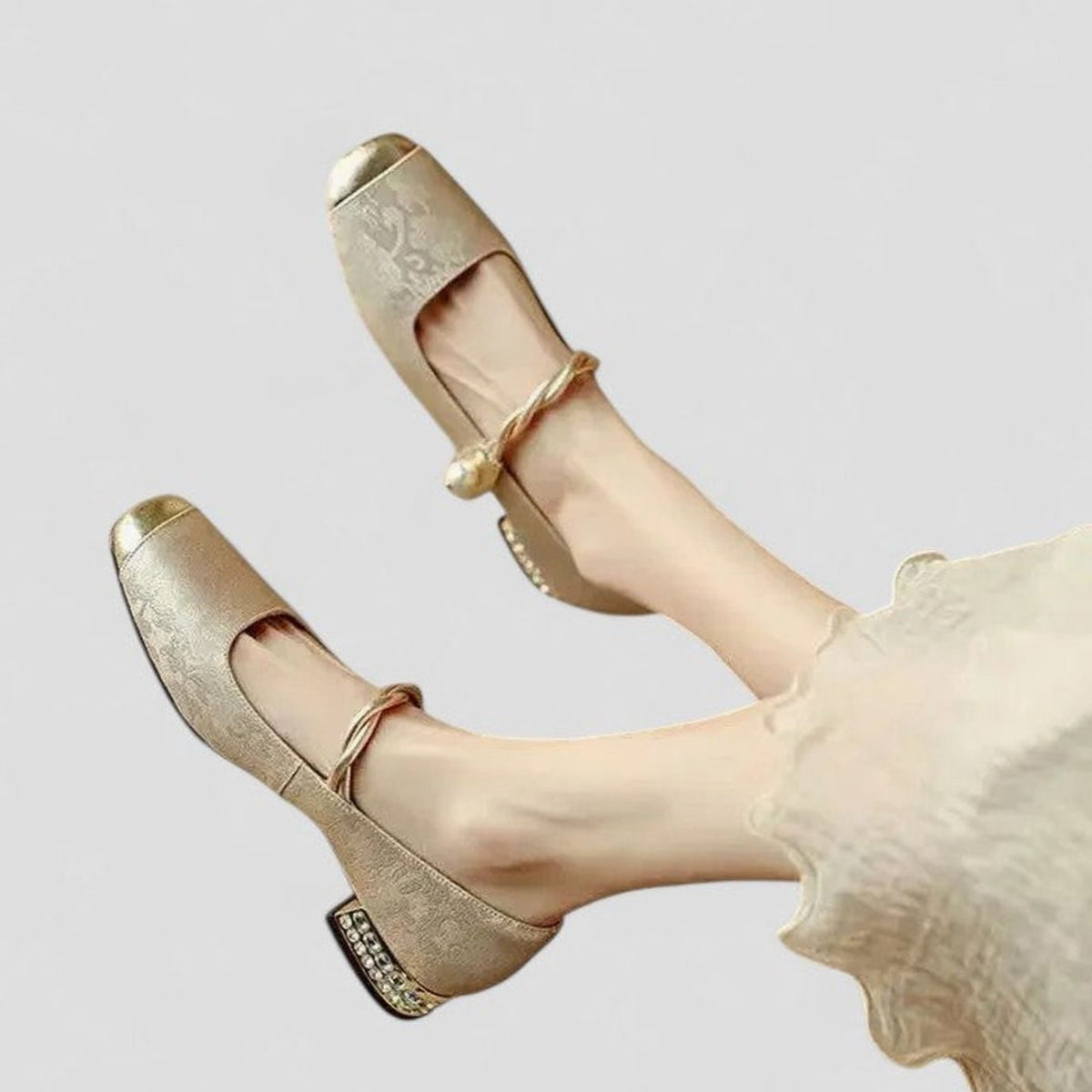Women's Orthopaedic Low-Heel Square-Toe Mary Jane Shoes