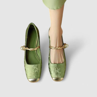 Women's Orthopaedic Low-Heel Square-Toe Mary Jane Shoes