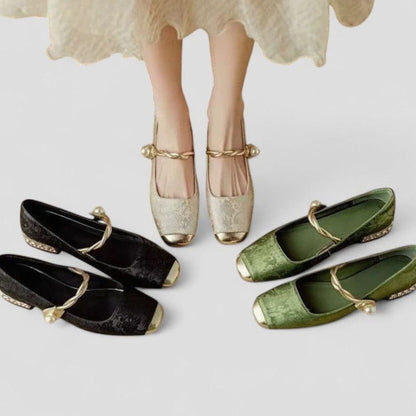 Women's Orthopaedic Low-Heel Square-Toe Mary Jane Shoes