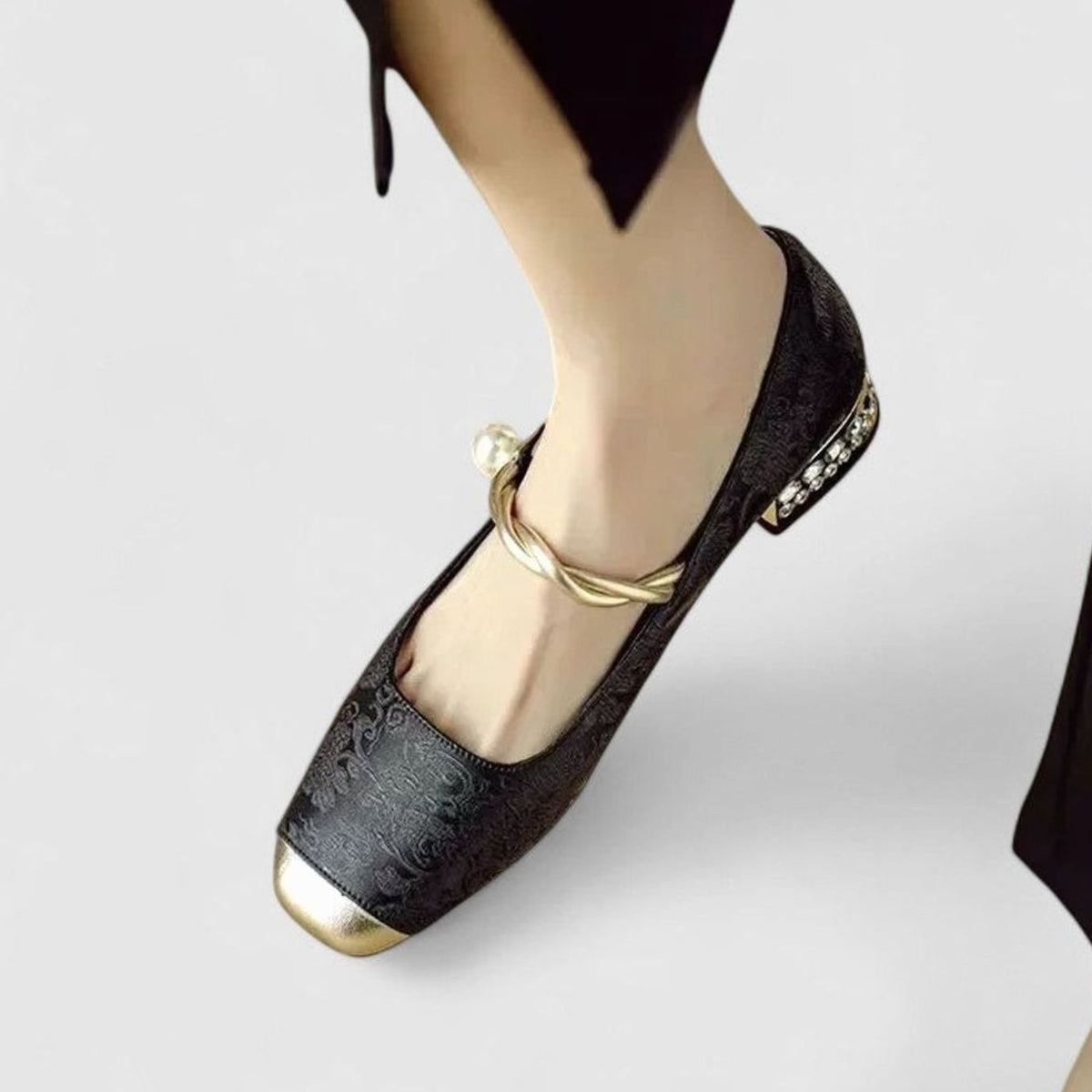 Women's Orthopaedic Low-Heel Square-Toe Mary Jane Shoes