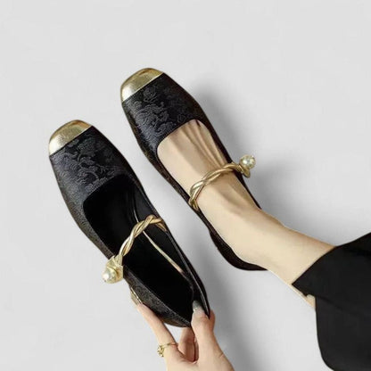 Women's Orthopaedic Low-Heel Square-Toe Mary Jane Shoes