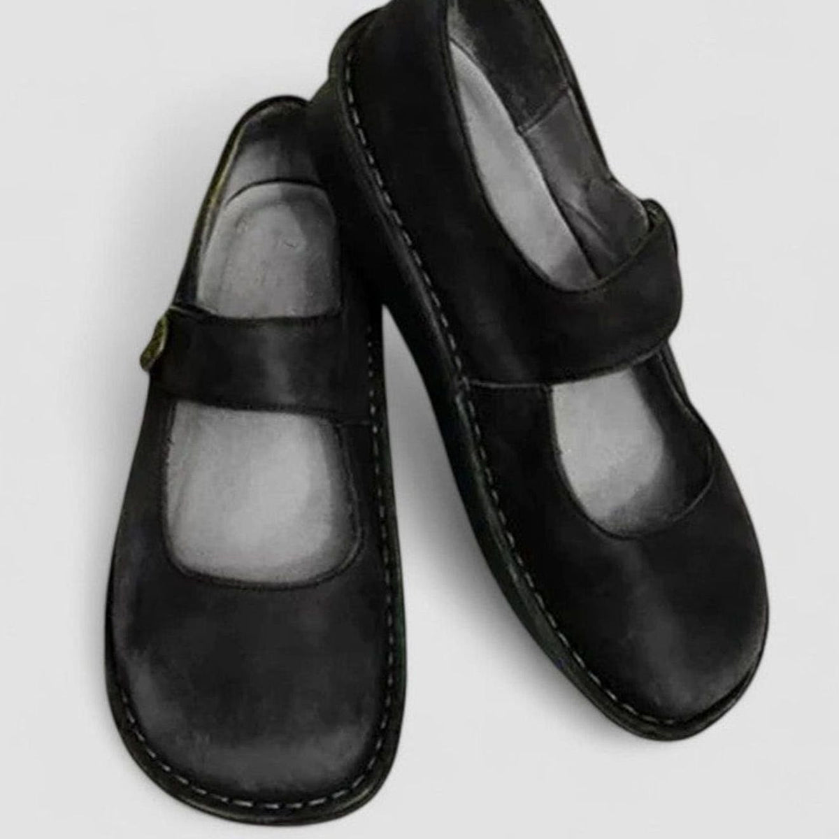 Women's Orthopaedic Wide-Fit Suede-Look Mary Jane Shoes