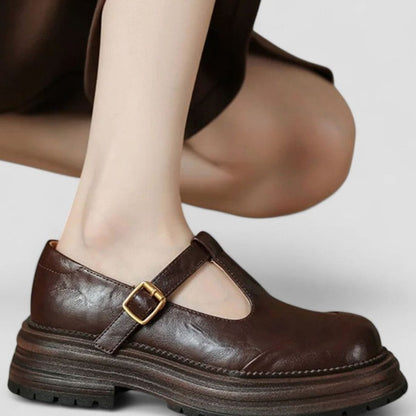 Women's Orthopaedic T-Bar Buckle Platform Mary Jane Shoes