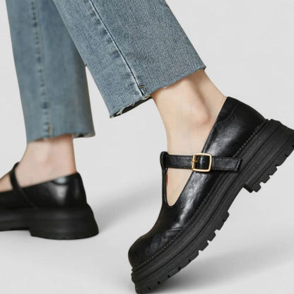 Women's Orthopaedic T-Bar Buckle Platform Mary Jane Shoes