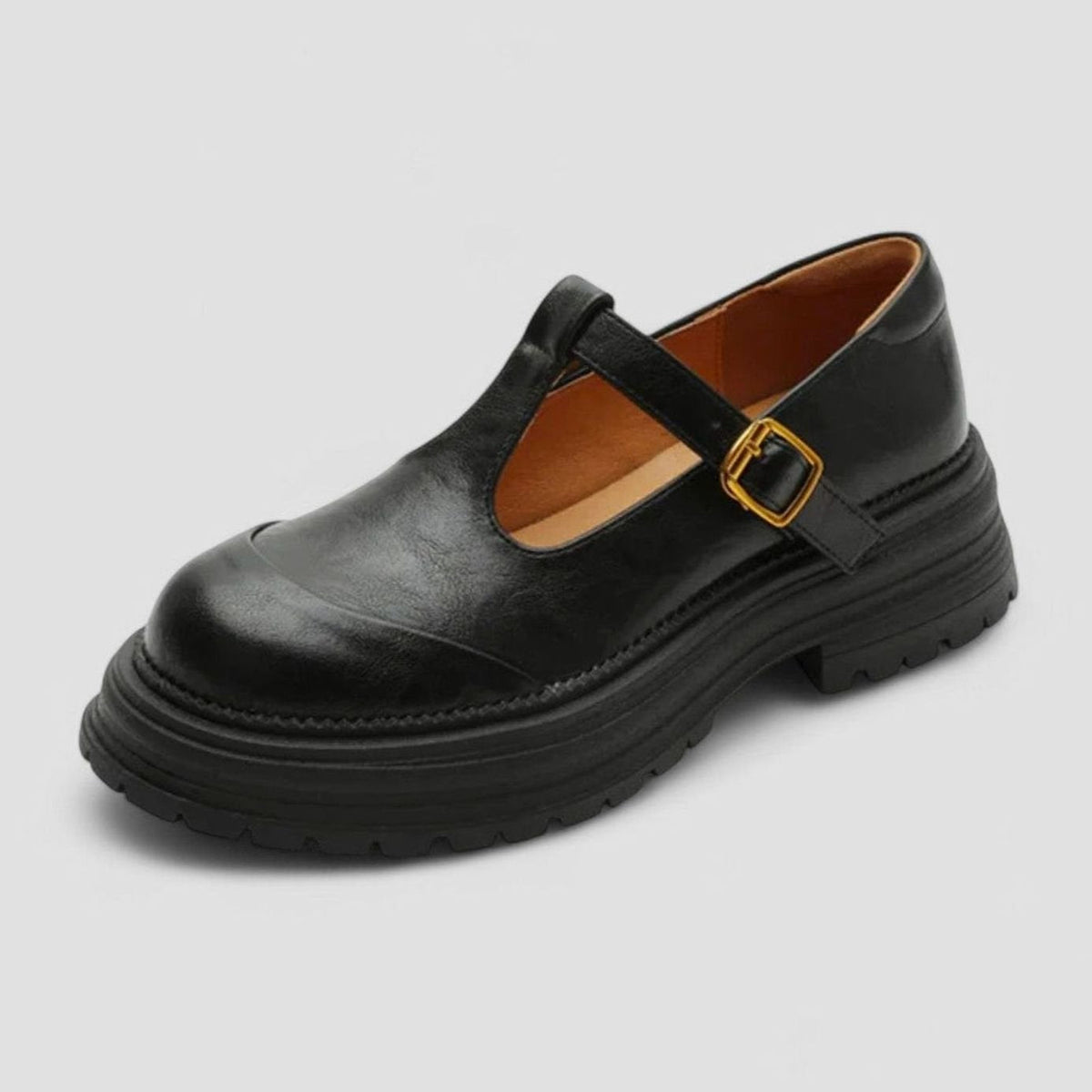 Women's Orthopaedic T-Bar Buckle Platform Mary Jane Shoes