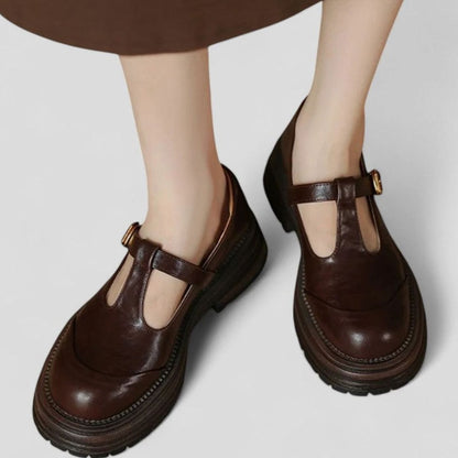 Women's Orthopaedic T-Bar Buckle Platform Mary Jane Shoes