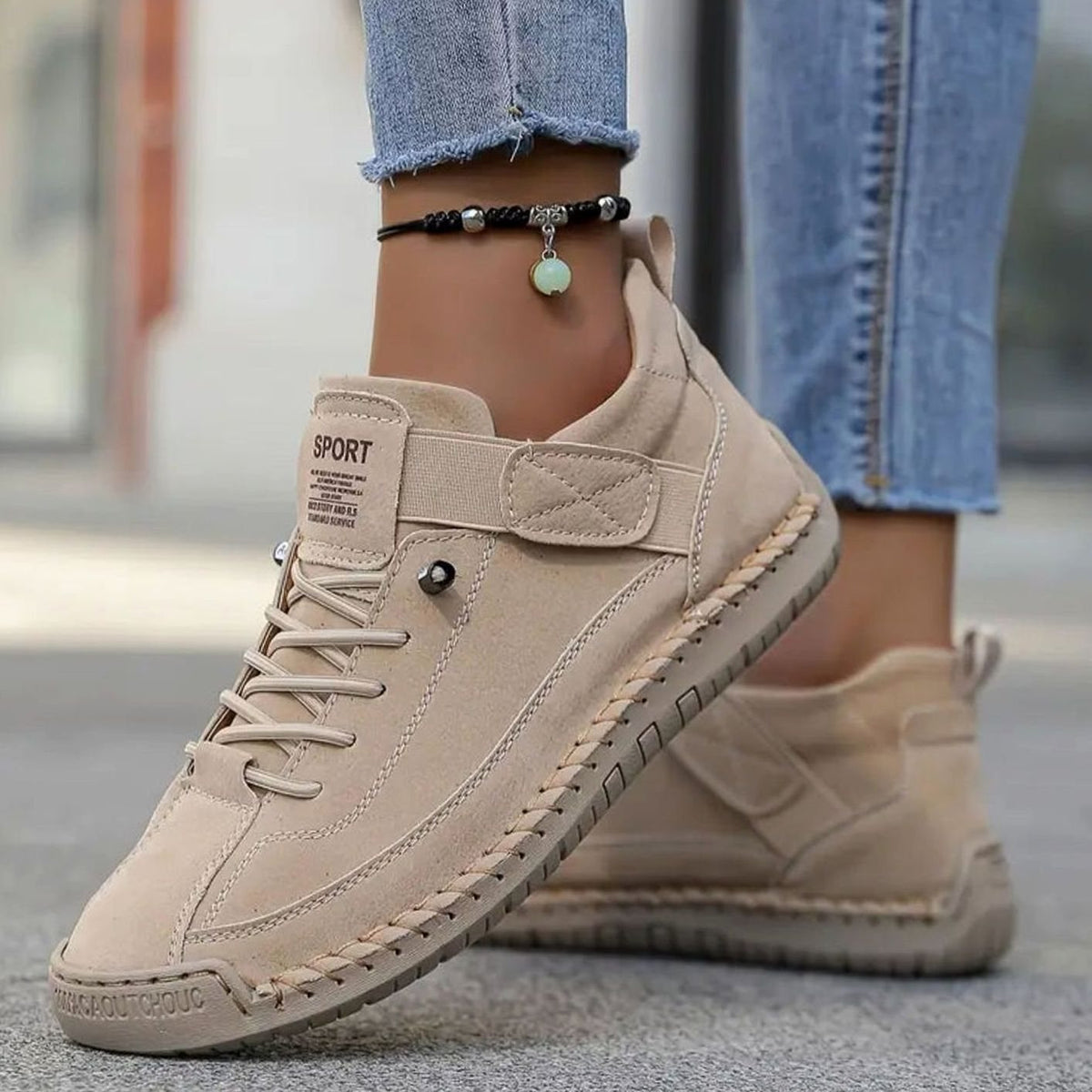 Women's Orthopaedic Wide-Fit Lace-Up Trainers