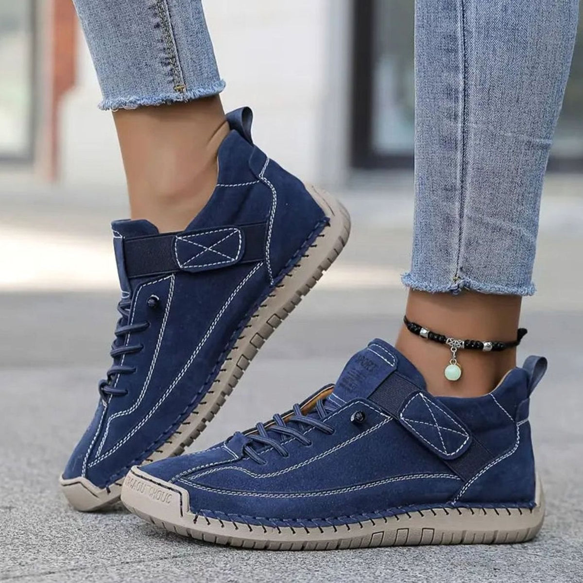 Women's Orthopaedic Wide-Fit Lace-Up Trainers