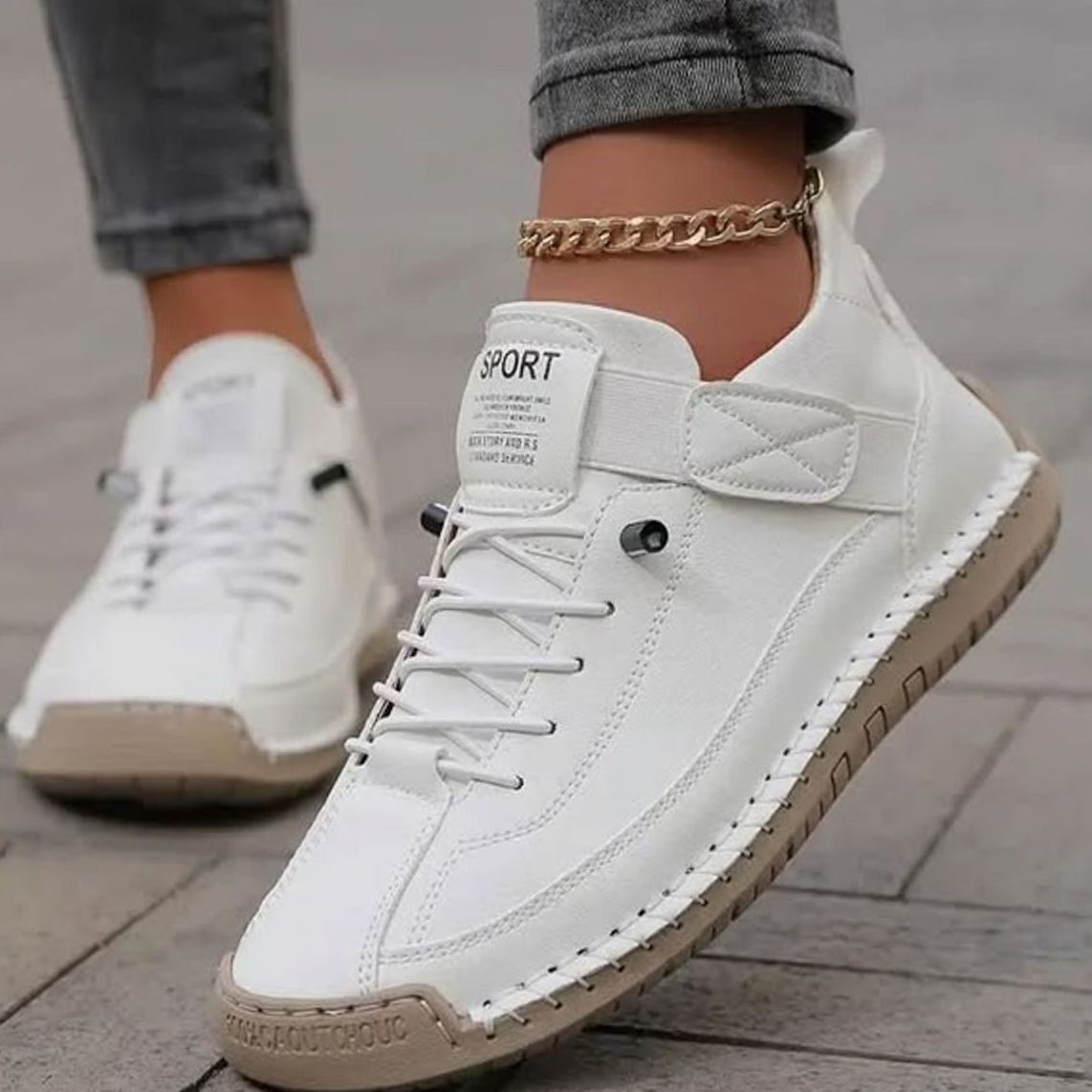 Women's Orthopaedic Wide-Fit Lace-Up Trainers