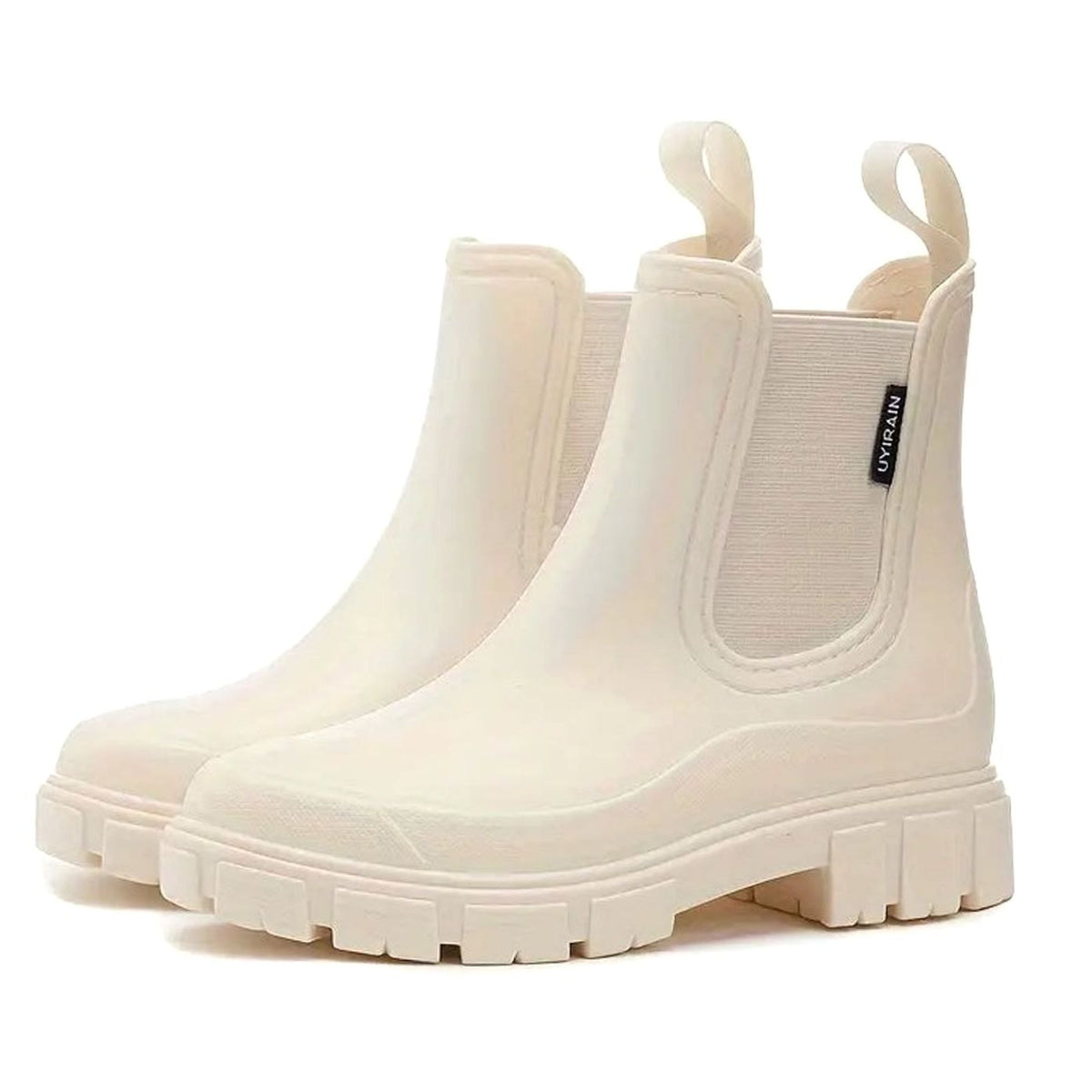 Women's Waterproof Chelsea Rain Boots with Chunky Sole