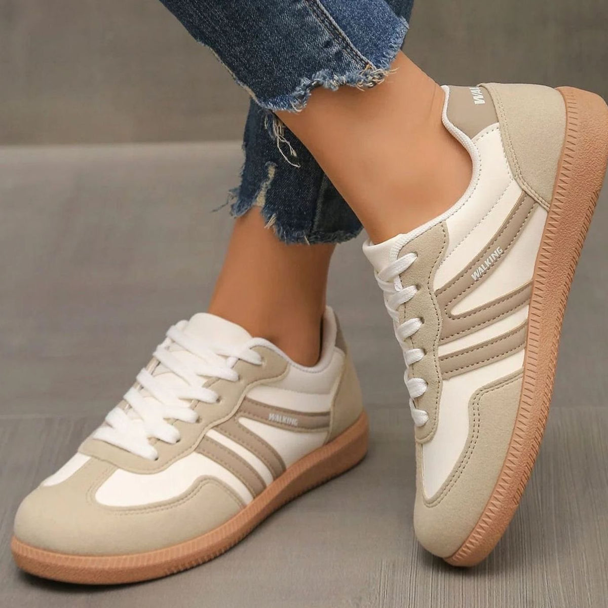 Women's Orthopaedic Wide Toe Box Lace-Up Trainers