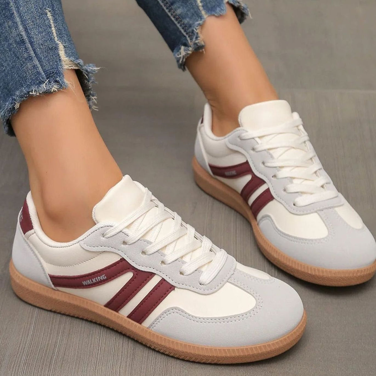 Women's Orthopaedic Wide Toe Box Lace-Up Trainers