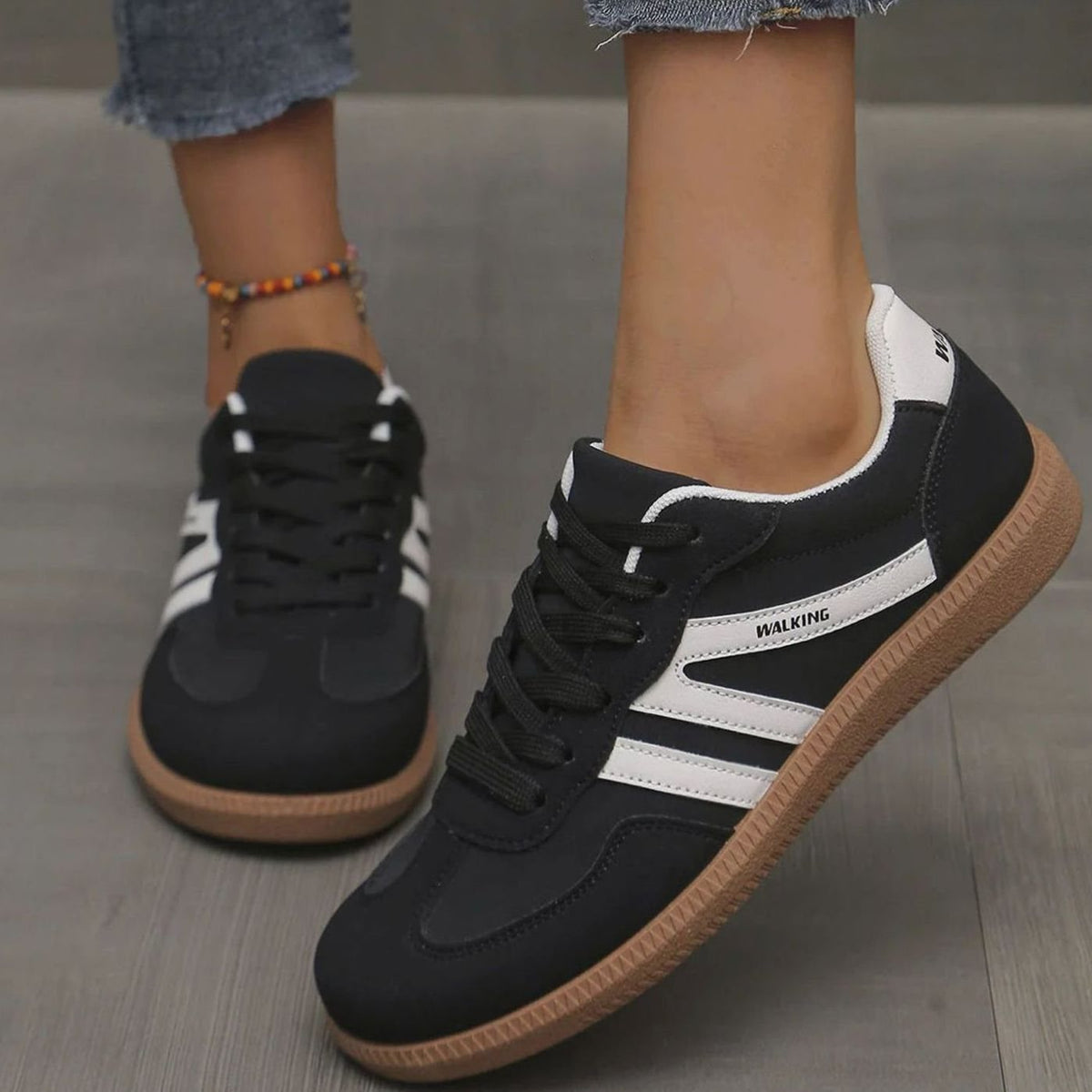 Women's Orthopaedic Wide Toe Box Lace-Up Trainers