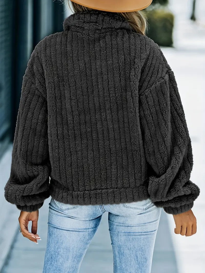 Women's Collared Button-Front Winter Jacket