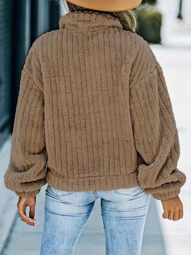 Women's Collared Button-Front Winter Jacket