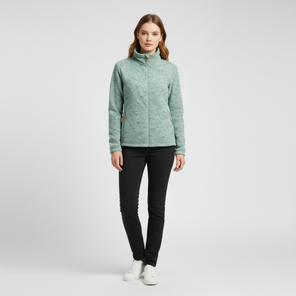 Women's Stand Collar Zip-Up Winter Jacket